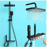 XERSEK Duschsystem Regendusche set Überkopfbrauseset Brauseset mit Armatur, 3 Strahlart(en), Duscharmaturmit