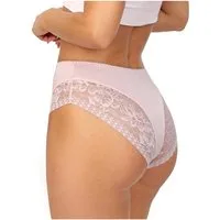 Donna Taillenslip 235 (2-St) Damen 2er Pack Taillen Slips Unterhosen florale Spitze Viskose