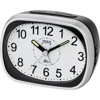 FILIUS zeitdesign Quarzwecker Schlafzimmer, Leuchtzeiger, schleichende Sekunde, Glockenalarm, Snooze