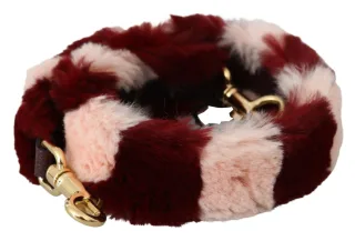 Dolce & Gabbana Pink Red Lapin Fur accessoire épaule