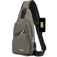 Blusmart Umhängetasche Universelle wasserdichte Umhängetasche für Damen und Herren (Messenger-Tasche, 1-tlg., Mit USB-Ladeanschluss und Kopfhöreranschluss), Geeignet für Reisen, Fitnessstudio, Wandern, Büro, Radfahren usw.