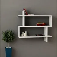 Decortie Bücherregal Paralel, Modernes Wandregal/Bücherregal, 70 x 22 x 65 cm