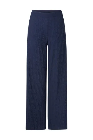 Rich & Royal - Plissee straight leg pants midnight blue - Gr. - M