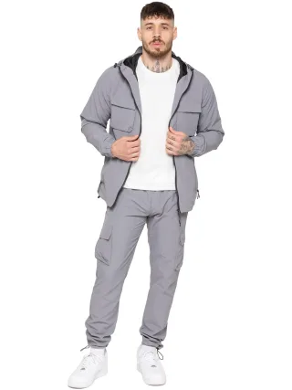 Enzo Milano | Herren Poly Cargo-Trainingsanzug Set