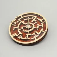 ROMBOL Denkspiele Spiel LABYRINTH - hochwertiges Dreh-Puzzle, Knobelspiel, Holzspiel