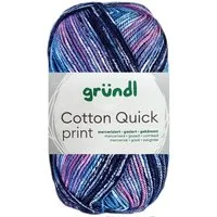 Gründl 50 Gramm Gründl Cotton Quick Print 254 eisblau-aubergine-salbei-rosa Bastelgarn