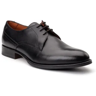 Base London Edison Herrenschuhe Aus Schwarzem Leder Mit Schnürung