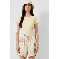 QS Kurzarmshirt T-Shirt T-Shirt mit Ajourmuster