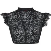Nina Von C. Dirndlbluse Dirndl-Bluse Flügelärmel Romy (Stück, 1-tlg) verspielte Flügelärmel, tiefer V-Ausschnitt