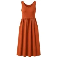 ITALY VIBES Sommerkleid - ärmelloses Kleid Damen - Midikleid - Jerseykleid - Strandkleid ONE SIZE / passend für Größe XS - L