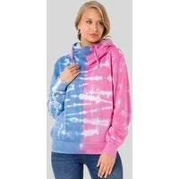Cipo & Baxx Sweatshirt SWEATSHIRT (1-tlg) zweifarbigen Batik-Look