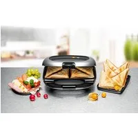 Rommelsbacher Sandwichmaker ST 1000, 950 W, für 2 American XL Toasts (ca. 12 x 12 cm)