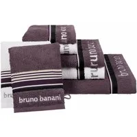 Bruno Banani Handtuch Set Maja, 1 Duschtuch, 2 Handtücher, 2 Gästehandtücher, 2 Waschhandschuhe, Walkfrottee (Set, 7-St), mit Bordüre und Markenlogo, 7 teiliges Handtücher Set, 100% Baumwolle