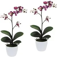 Kunstpflanze Orchidee Phalaenopsis Orchidee, Creativ green, Höhe 55 cm, im Keramiktopf