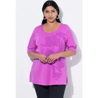 Ulla Popken T-Shirt T-Shirt A-Linie Rundhals Halbarm Pima Cotton