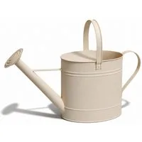 Mojawo Gießkanne Gießkanne Blechkanne Metallkanne Kanne Dekokanne Creme 7,5 Liter