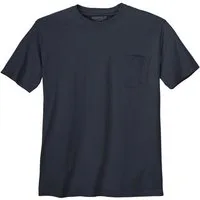 redfield Rundhalsshirt XXL Basic T-Shirt Jerry navy Brusttasche Redfield