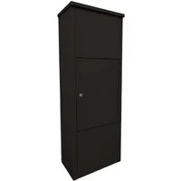 relaxdays Paketbriefkasten Paketbox mit 4 Schlüsseln (5-St), schwarz