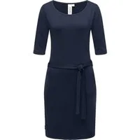Ragwear Jerseykleid Kenisha Elastisches Midikleid mit Taillengürtel