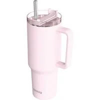 Quokkabottle Trinkflasche - Isolierte Edelstahl-Trinkflasche mit Griff und Strohhalm, doppelwandig und ergonomisch