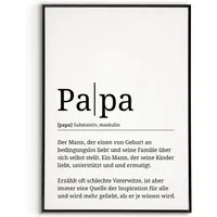 Tigerlino Poster Papa Definition Wandbild Geburtstag Vatertag Geschenk