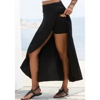 LASCANA Maxirock mit integrierter Shorts und kleiner Tasche langer Strandrock, luftiger Sommerrock mit Shorts, Jerseyrock