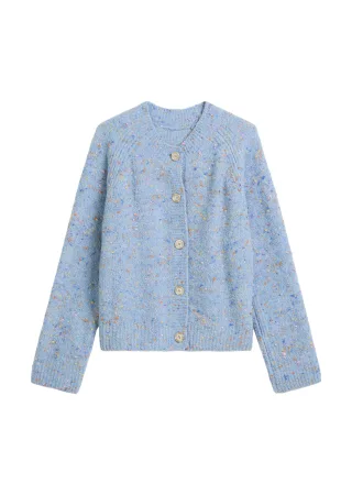 Marc OPolo DENIM - Bouclé-Cardigan relaxed Blue Dusk - Gr. - L