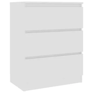 vidaXL Sideboard, Weiß, Holz, Strukturbuche, 3 Schubladen, Rechteckig, 60x76x35 cm, Wohnzimmer, Kommoden & Sideboards, Sideboards