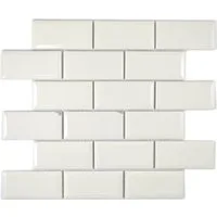 Mosani Mosaikfliesen Metro Subway Fliesen Elfenbein Facette Mosaik Keramik Küche