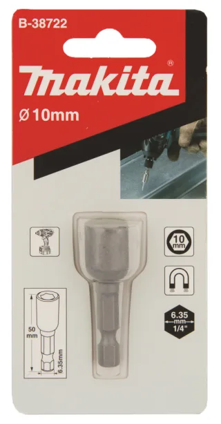 Makita Steckschlüssel 1/4" SW10 - B-38722