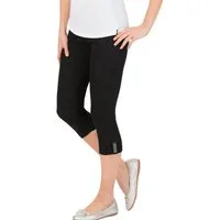 Trigema Leggings TRIGEMA Leggings 7/8 mit Kristallsteinen (1-tlg)