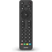Hama Universal Fernbedienung für TV und Set-Top-Box mit großen Tasten Universal-Fernbedienung (2-in-1, Lernfunktion, große Tasten, steuert zwei Geräte, 10 m Reichweite)