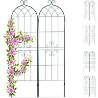 relaxdays Rosenbogen Rankgitter 2er Set, E