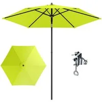 PHI VILLA Sonnenschirm, LxB: 230x220 cm, Gartenschirm UV50+ Schutz für Balkon Terrasse Balkongeländer Tisch, Regenschirm Rund mit Klemme Kippbar Windfest Stabil zum Mitnehmen