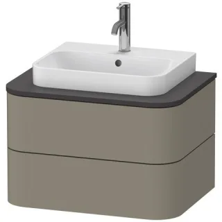 Duravit Happy D.2 Plus Konsolenwaschtischunterbau wandhängend Stein Grau Seidenmatt 650x480x408 mm - HP4960092920010