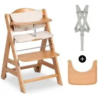 Hauck Hochstuhl Beta+, mit Holzrädern