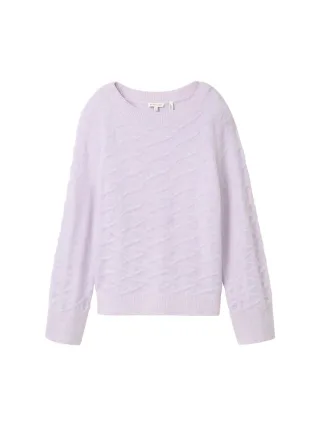 Tom Tailor - Strickpullover mit Wollanteil violet - Gr. - S