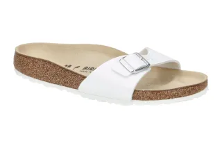 Birkenstock 40733 Madrid BS Damen Pantoletten Wei? - White Anatomisches Fu?bett