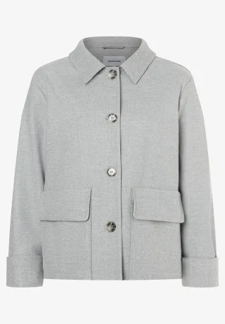 MORE & MORE - Kurze Blazer-Jacke grau - Gr. - 36