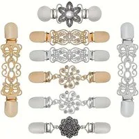 Oemmn Anstecknadel 8er Set Vintage Sweater Cinchers, Kleiderclips für den Rücken (8-tlg)