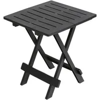 Ipae-Progarden Gartentisch Camping Klapptisch Anthrazit Beistelltisch Gartentisch Balkontisch