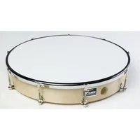 FAME Handtrommel,12" Frame Drum Handtrommel aus Holz Mechanische Stimmung Inklusive Schlägel und Stimmschlüssel Naturfarben Hochglanz-Finish Synthetikfell Ideal für Musik zu Hause", Percussion, Handtrommeln, 12" Frame Drum, Holz Handtrommel, Mechanis
