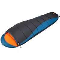 NILS CAMP Mumienschlafsack Schlafsack Camping Schwarzblau mit Innentasche für Wertsachen, kompakte Maße