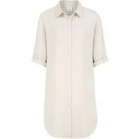 Eight2Nine Shirtkleid Elegantes Design Kurzarm Knopfleiste Gerade Passform (lang, 1-tlg) D62794AG30479_Blouse
