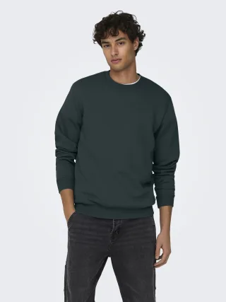 ONLY&SONS - ONSCERES CREW NECK NOOS Darkest Spruce - Gr. - XXL