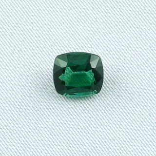 3,40 ct Turmalin Dunkelgrüner Verdelith Kissenschliff Edelstein