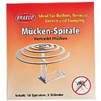 BRAECO Insektenvernichter 40 Mückenschutz Spiralen Räucher Stäbchen Grau, Insektenschutz Räucherspirale Mückenschutz Spiralen Halter Outdoor