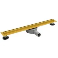 KOLMAN Duschrinne Slim & Low Proline Edelstahl Flach Bodenablauf 60 cm,Komplettset, in Gold