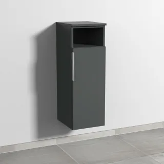 Sanipa 3way Mittelschrank mit 1 Tür und 1 offenem Fach, Anthrazit-Matt, UM13122 UM13122