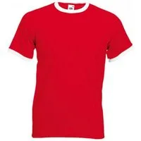 Fruit of the Loom Rundhalsshirt Ringer Herren T-Shirt